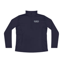 Load image into Gallery viewer, Here I am Hineni logo Ladies Quarter-Zip Pullover
