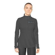 Load image into Gallery viewer, Here I am Hineni logo Ladies Quarter-Zip Pullover
