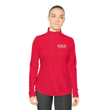 Load image into Gallery viewer, Here I am Hineni logo Ladies Quarter-Zip Pullover
