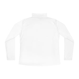 Here I am Hineni logo Ladies Quarter-Zip Pullover