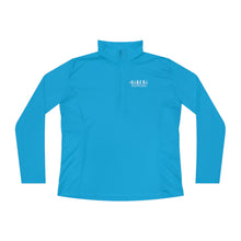 Load image into Gallery viewer, Here I am Hineni logo Ladies Quarter-Zip Pullover
