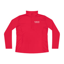 Load image into Gallery viewer, Here I am Hineni logo Ladies Quarter-Zip Pullover
